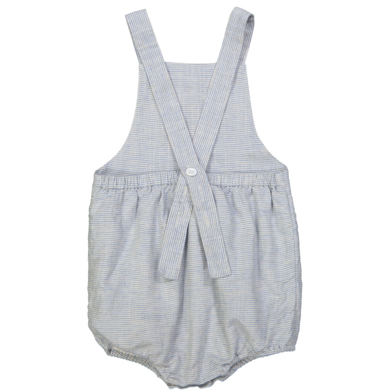 OTSU Tots Linen & Cotton Sun Suit/Perwinkle