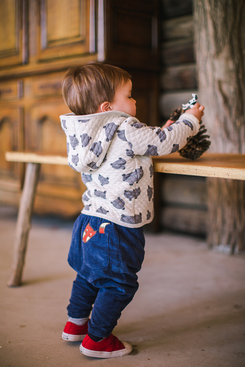 CLASSIQUE PANTALON VELOURS Tootsa bébé/Bleu Pétrol