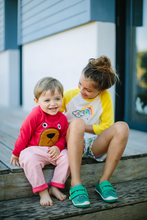 Load image into Gallery viewer, TOOTSA CLASSIC BEAR Baby Unisex Zip Mouth Organic Cotton Sweatshirt/Bright Red
