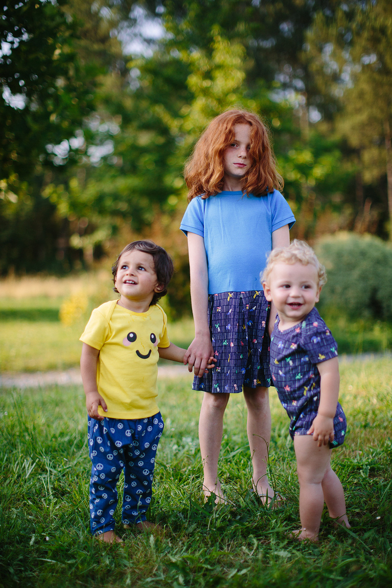 MIYAZAKI Bébé pantalon réversible/Bleu mer