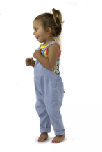 Load image into Gallery viewer, KOBE Baby Linen &amp; Cotton Overalls/Periwinkle
