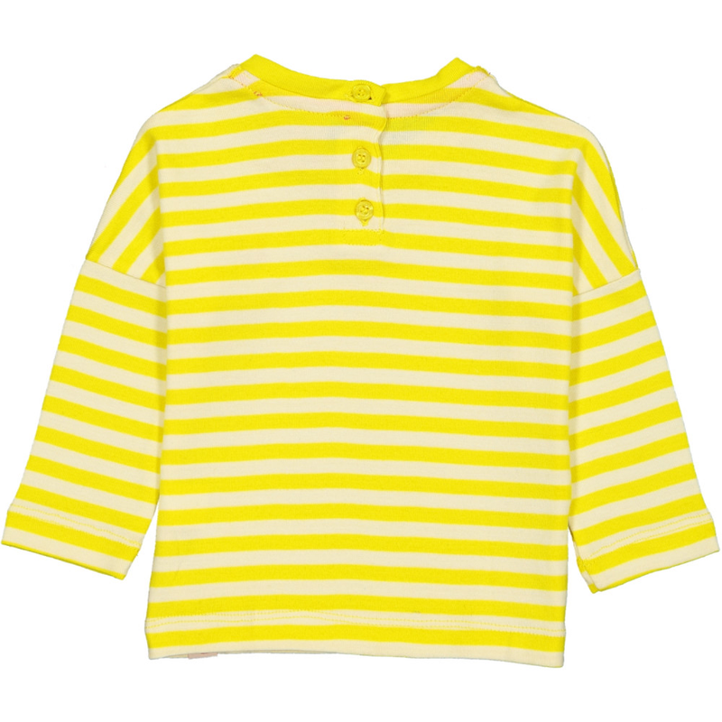 ESSENTIEL Lot de 2 T-shirts bébé manches longues en coton bio à Rayures /Jaune, Marine