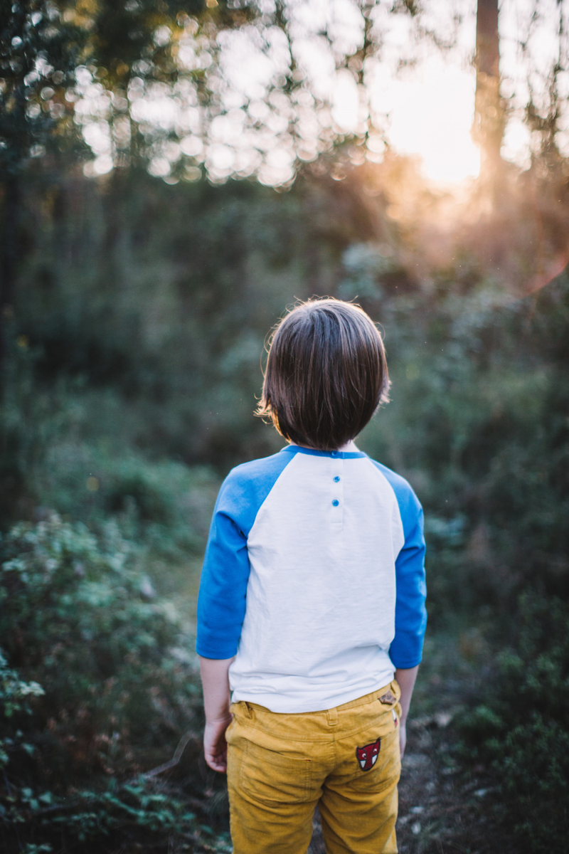 MANIS T-Shirt manches raglan en coton bio/Bleu