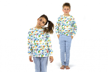 Load image into Gallery viewer, SUPERTUBES Organic Cotton Printed Sweatshirt/White (Hawaiian)
