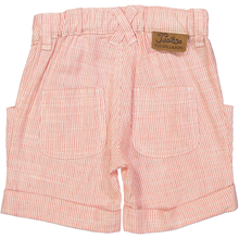 Load image into Gallery viewer, SHAKO Tots Linen &amp; Cotton Shorts with Removable Bib/Coral
