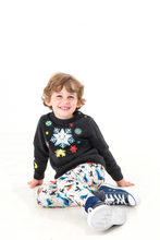 Load image into Gallery viewer, TOOTSA FOR CONRAN Baby Christmas Jumper / Charcoal (Snowflakes)
