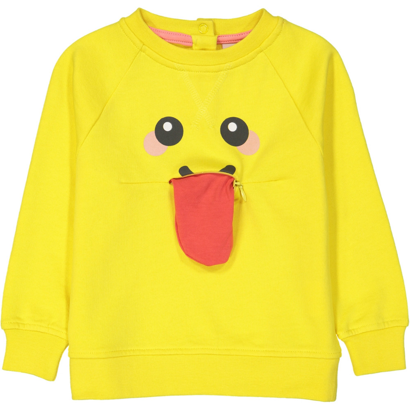 CLASSIQUE UNAGI bébé Sweat en coton bio/Jaune soleil