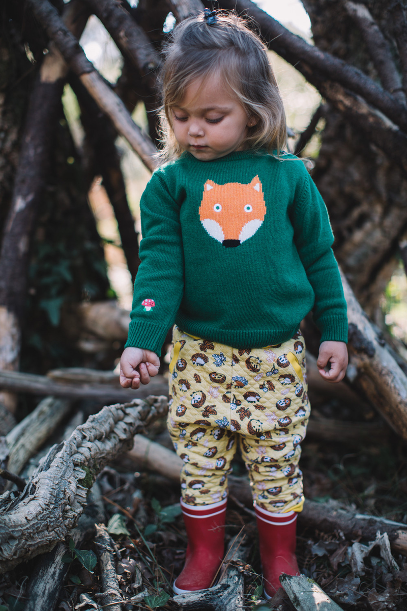 CLASSIC FOX Baby Unisex Jacquard Knit Jumper/Kelly Green