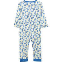 Load image into Gallery viewer, POKETTO All over printed Tootsa Tots romper/Bright Blue
