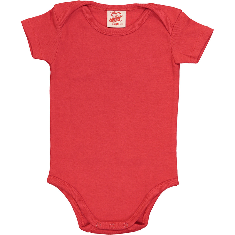 ESSENTIEL Lot de 4 Bodies unis en coton bio Tootsa bébé/Marine, Rouge, Jaune, Vert