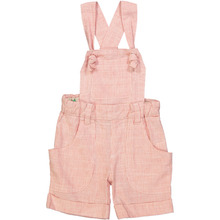 Load image into Gallery viewer, SHAKO Tots Linen &amp; Cotton Shorts with Removable Bib/Coral
