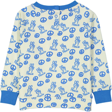 Load image into Gallery viewer, TEMAKI All over printed and embroidered Tootsa Tots sweatshirt/Bright Blue
