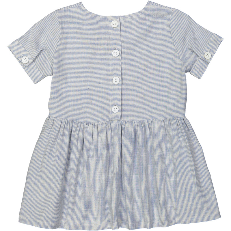 YOKOHAMA Linen & Cotton Smock Dress/Periwinkle