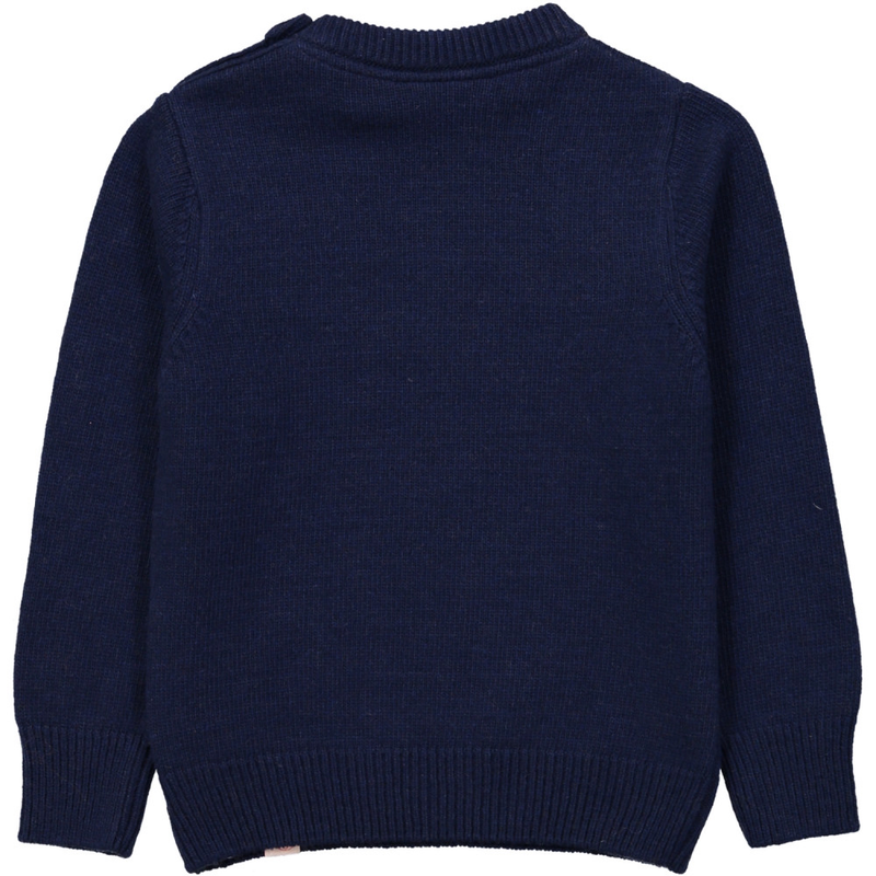 CLASSIC FOX Baby Unisex Jacquard Knit Jumper/Deep Blue