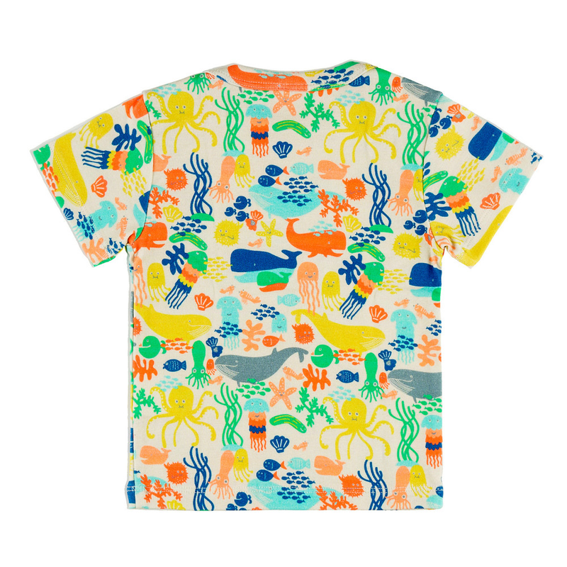 ULUWATU T-shirt en coton bio Tootsa bébé/Multicolore (Fond Marin)