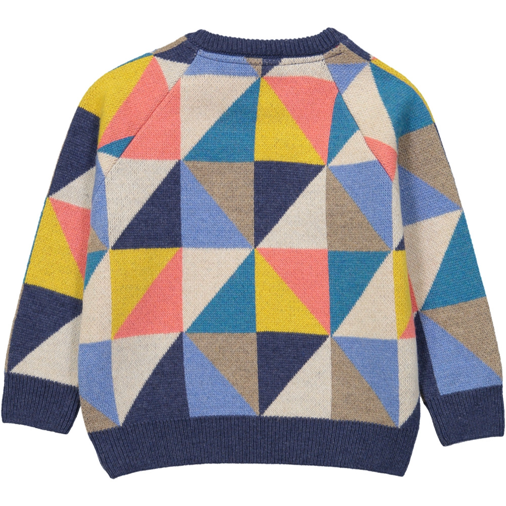 KASUMI Baby Knit Jumper/Multicoloured (Triangles)