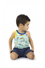 Load image into Gallery viewer, MALIBU baby Organic Cotton Jersey Shorts/Denim Blue
