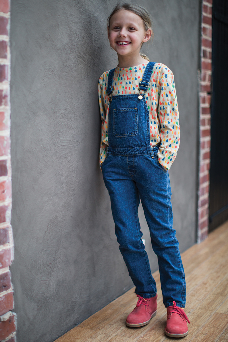 TOOTSA CLASSIC SLIM FIT DUNGAREES / Washed Blue