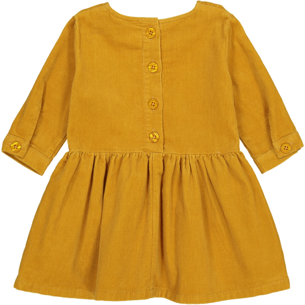 CLASSIC BABY UNISEX CORDUROY SMOCK DRESS/Mustard
