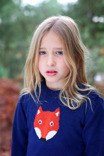 Load image into Gallery viewer, CLASSIC FOX Jacquard Knit Jumper/Deep Blue
