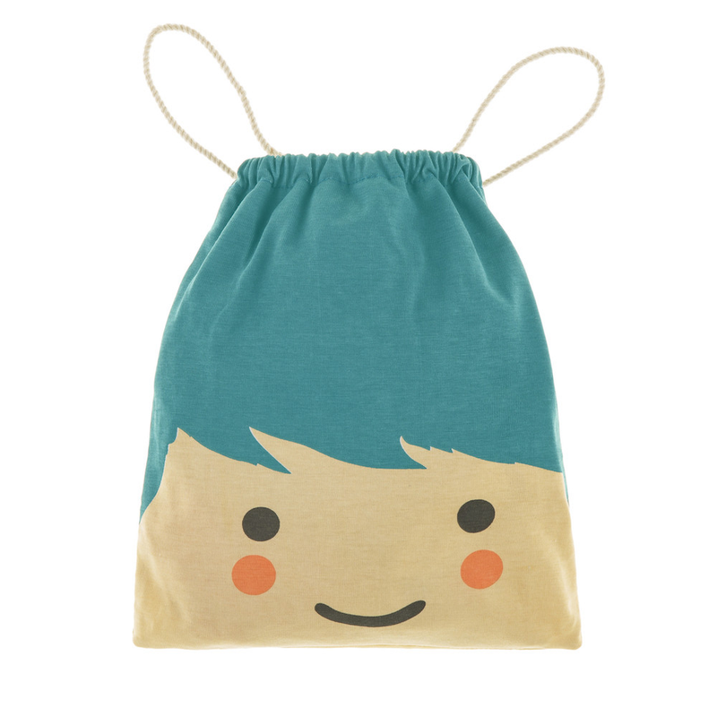 Cute Face Cotton Draw String Bag