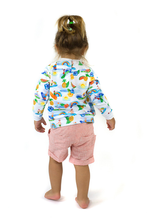 Load image into Gallery viewer, SUPERTUBES Tots Organic Cotton Printed Sweatshirt/White (Hawaiian)
