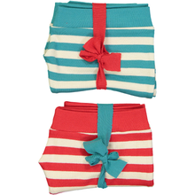 Load image into Gallery viewer, ESSENTIAL Baby Unisex Organic Cotton Bloomer Shorts (Pack of 2)/Bright Red, Teal
