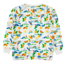 Load image into Gallery viewer, SUPERTUBES Organic Cotton Printed Sweatshirt/White (Hawaiian)
