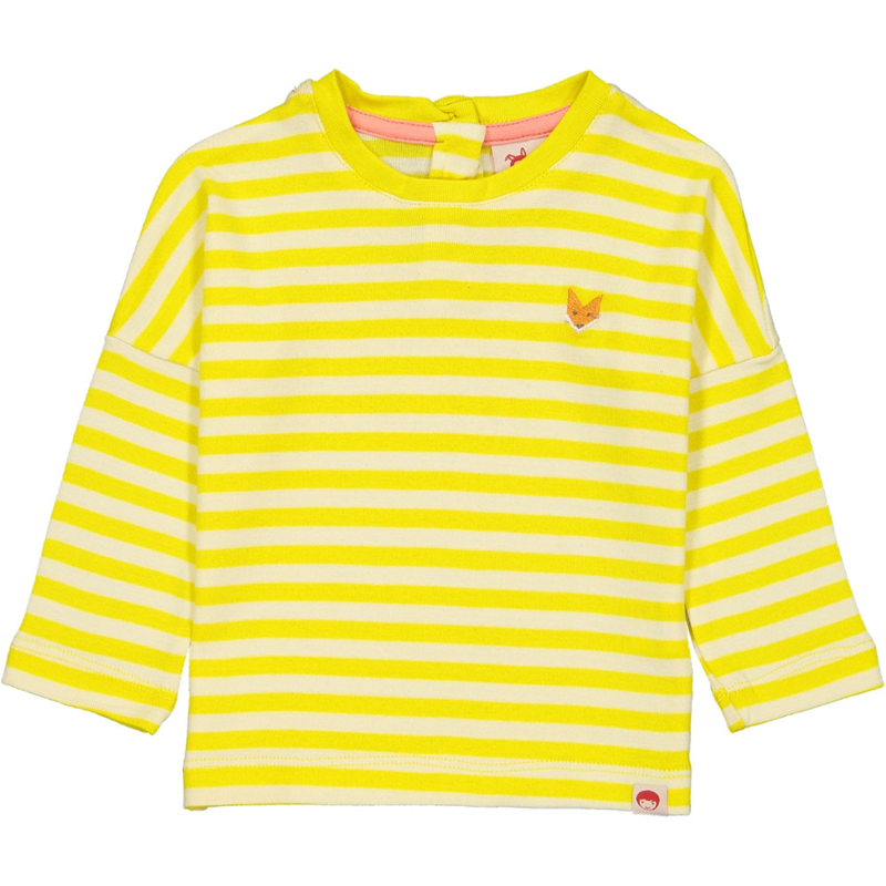 ESSENTIEL Lot de 2 T-shirts bébé manches longues en coton bio à Rayures /Jaune, Marine