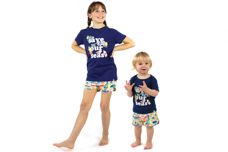 PASTA POINT T-shirt coton bio Tootsa bébé/Indigo (Save our Seas)