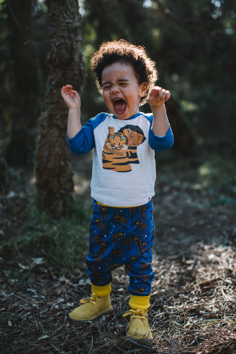 MANIS T-Shirt manches raglan en coton bio/ Bleu