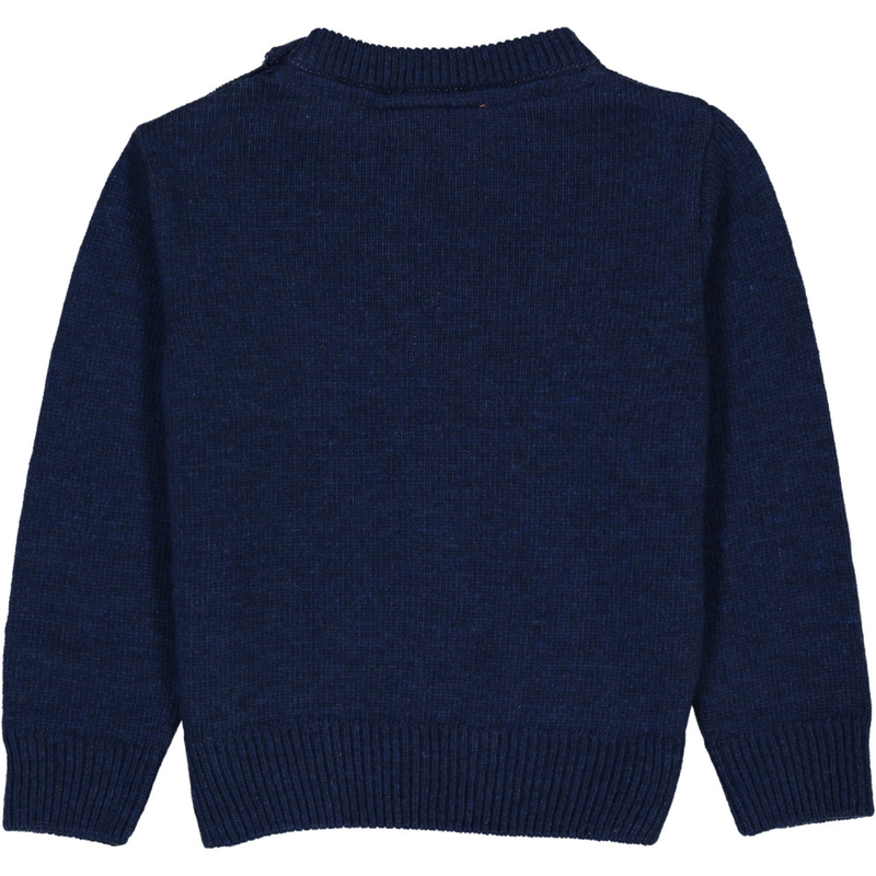 CLASSIC MORTIMERE Jacquard Knit Jumper/Deep Blue