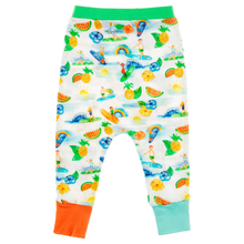 Load image into Gallery viewer, THE PASS Tots Organic Cotton Harem Pants/White (Hawaiian)
