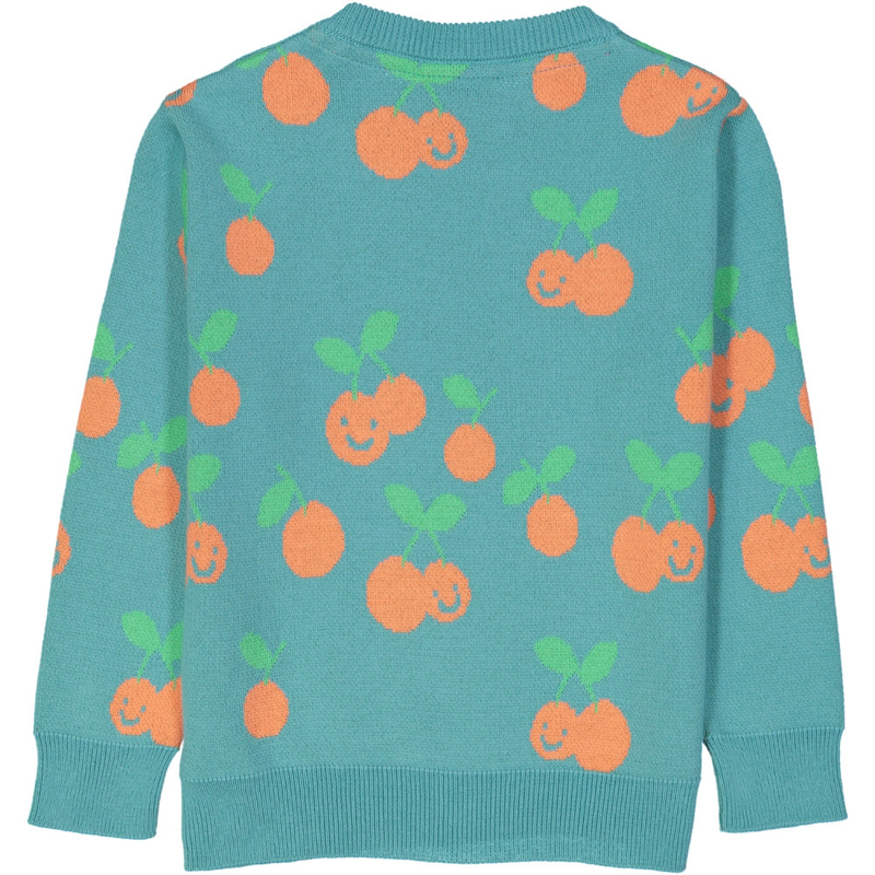 SAKURA Baby Repeat jacquard pique knit jumper/Teal