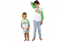 Load image into Gallery viewer, BUNDORAN Tots Organic Cotton Raglan Sleeve T-shirt/Apple Green (SAS)
