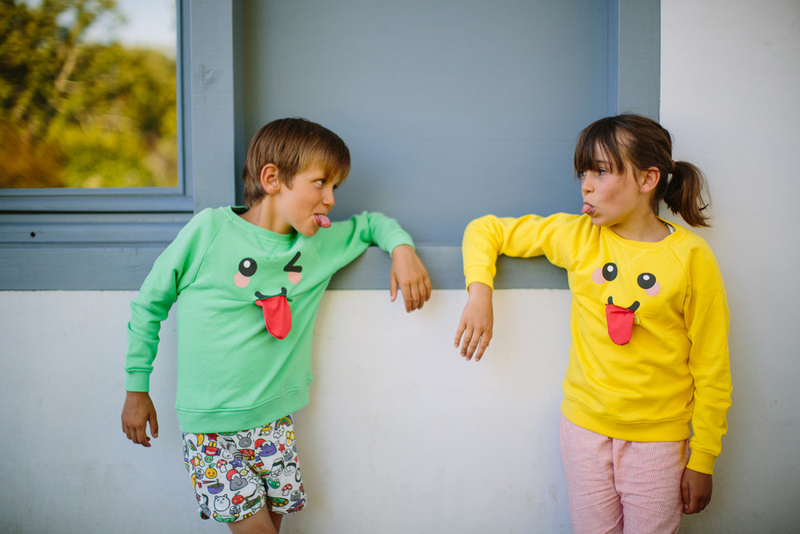 CLASSIQUE UNAGI Sweat en coton bio/Jaune soleil