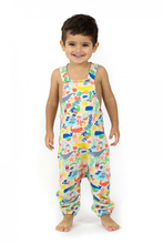 Load image into Gallery viewer, ANCHOR POINT Tots Organic Cotton Jersey Dungarees/Multicoloured (Under The Sea)
