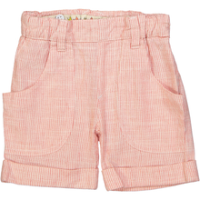 Load image into Gallery viewer, SHAKO Tots Linen &amp; Cotton Shorts with Removable Bib/Coral
