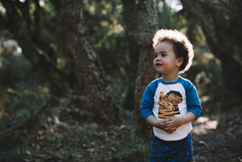 MANIS T-Shirt manches raglan en coton bio/ Bleu