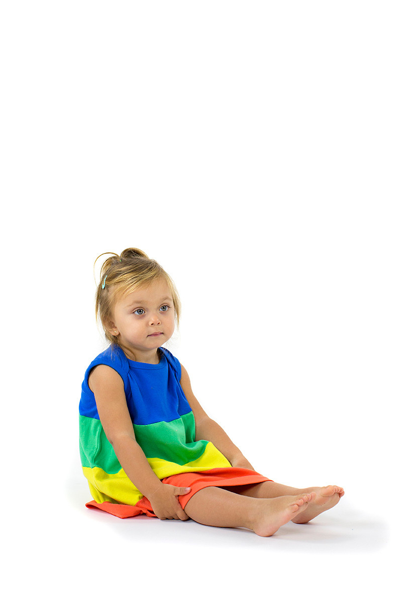 HALEIWA Tots Organic Cotton Jersey Dress/Multicoloured