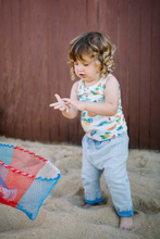 Load image into Gallery viewer, TRESTLES Tots Organic Cotton Printed Vest Top/White (Hawaiian)
