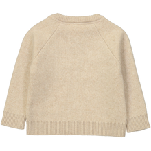 Load image into Gallery viewer, YUJO Baby Knitted &amp; Embroidered Jumper/Cream (Peace &amp; love)
