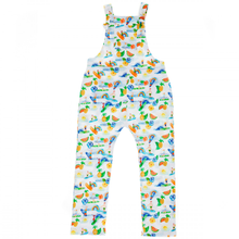 Load image into Gallery viewer, COCO BEACH Organic Cotton Jersey Dungarees/White (Hawaiian)
