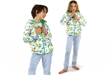 Load image into Gallery viewer, MAUI All Over Printed Rain Jacket/White (Hawaiian)
