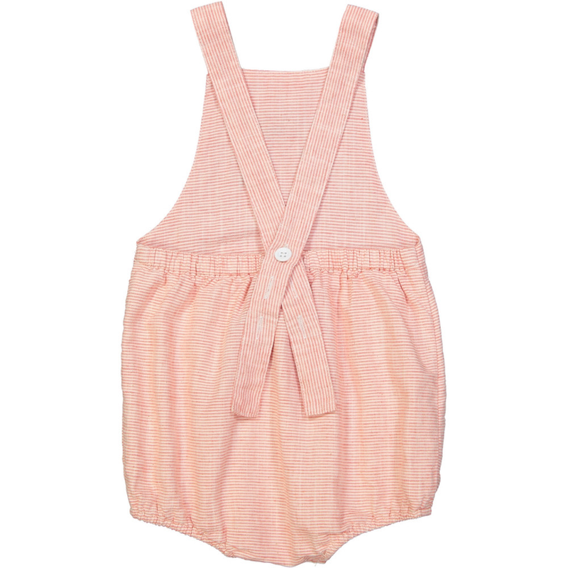 OTSU Tots Linen & Cotton Sun Suit/Coral