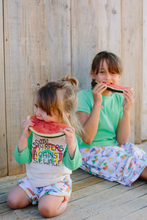 Load image into Gallery viewer, BUNDORAN Tots Organic Cotton Raglan Sleeve T-shirt/Apple Green (SAS)
