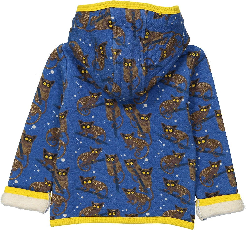 HEDGEHOG Baby Unisex Quilted Organic Cotton Hooded Sweatshirt/Federal Blue