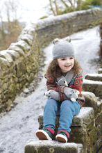 Load image into Gallery viewer, Hand Knitted Fox Hat / Grey
