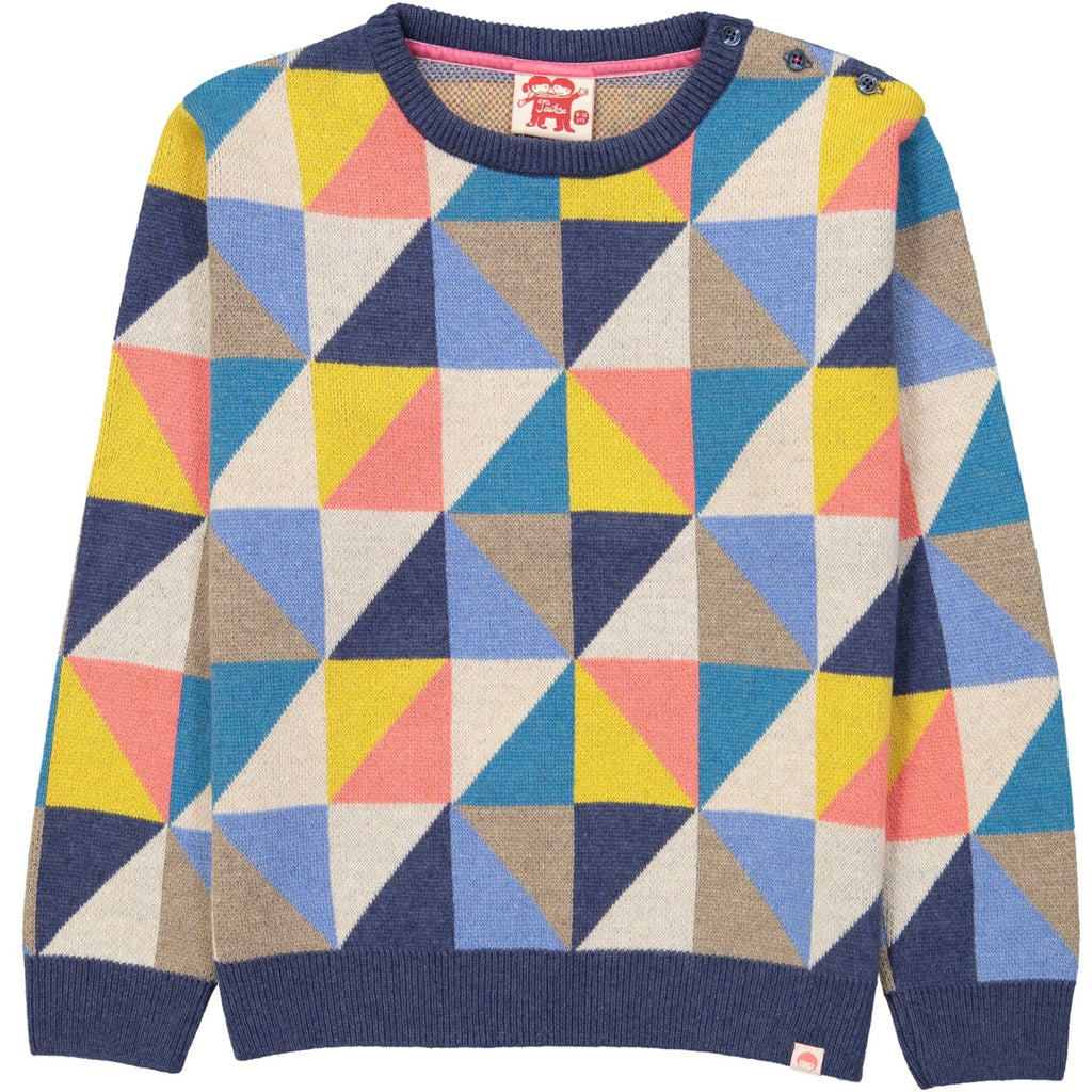 KASUMI Knit Jumper/Multicoloured (Triangles) 