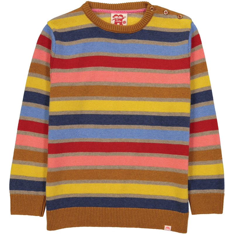 KASUMI Knit Jumper/Toffee (Striped) 